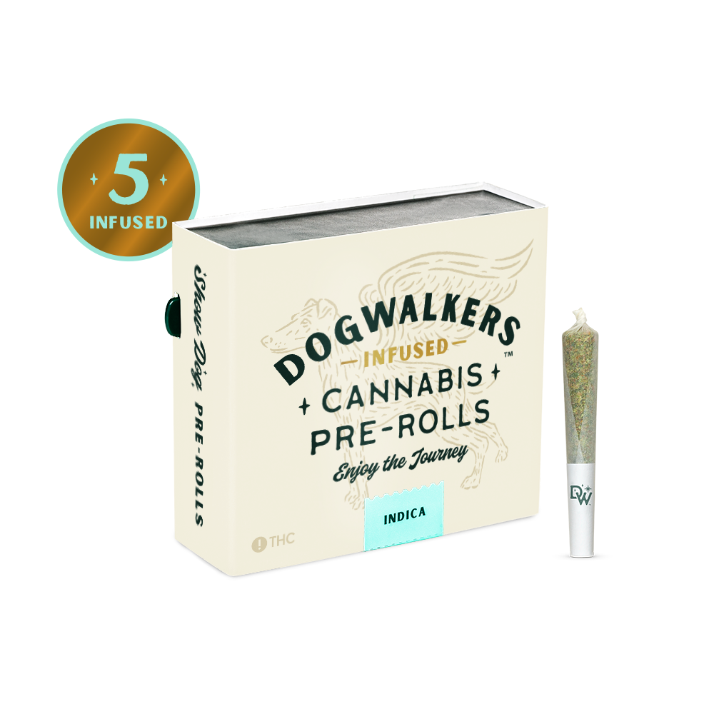 Photograph of product: Animal Face | 0.45g | 5pk Infused Pre-Rolls | Dogwalkers
