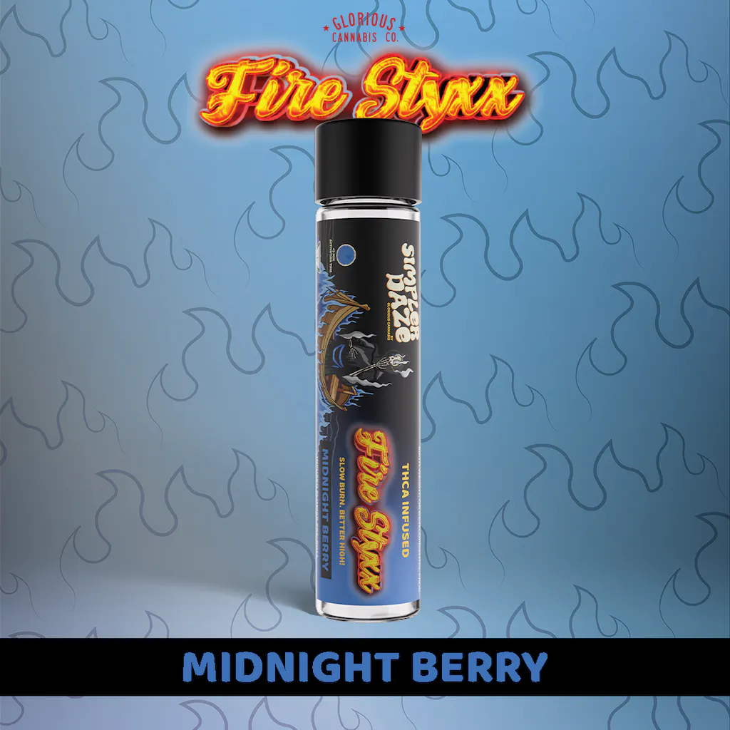 Photograph of product: Fire Styxx | Midnight Berry | 1g Infused Pre-Roll