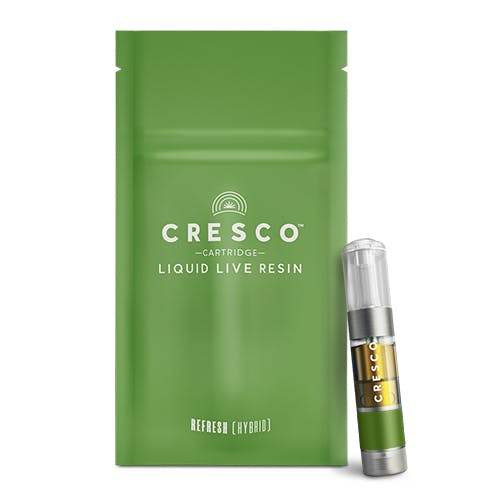 Photograph of product: Cresco | Liquid Live Resin 510 Cart | Refresh | White Iverson | 1g