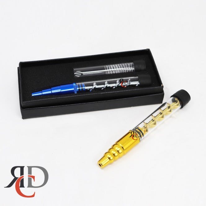 Photograph of product: Glass Blunt w/ Water Pipe Attachment | Assorted Colors