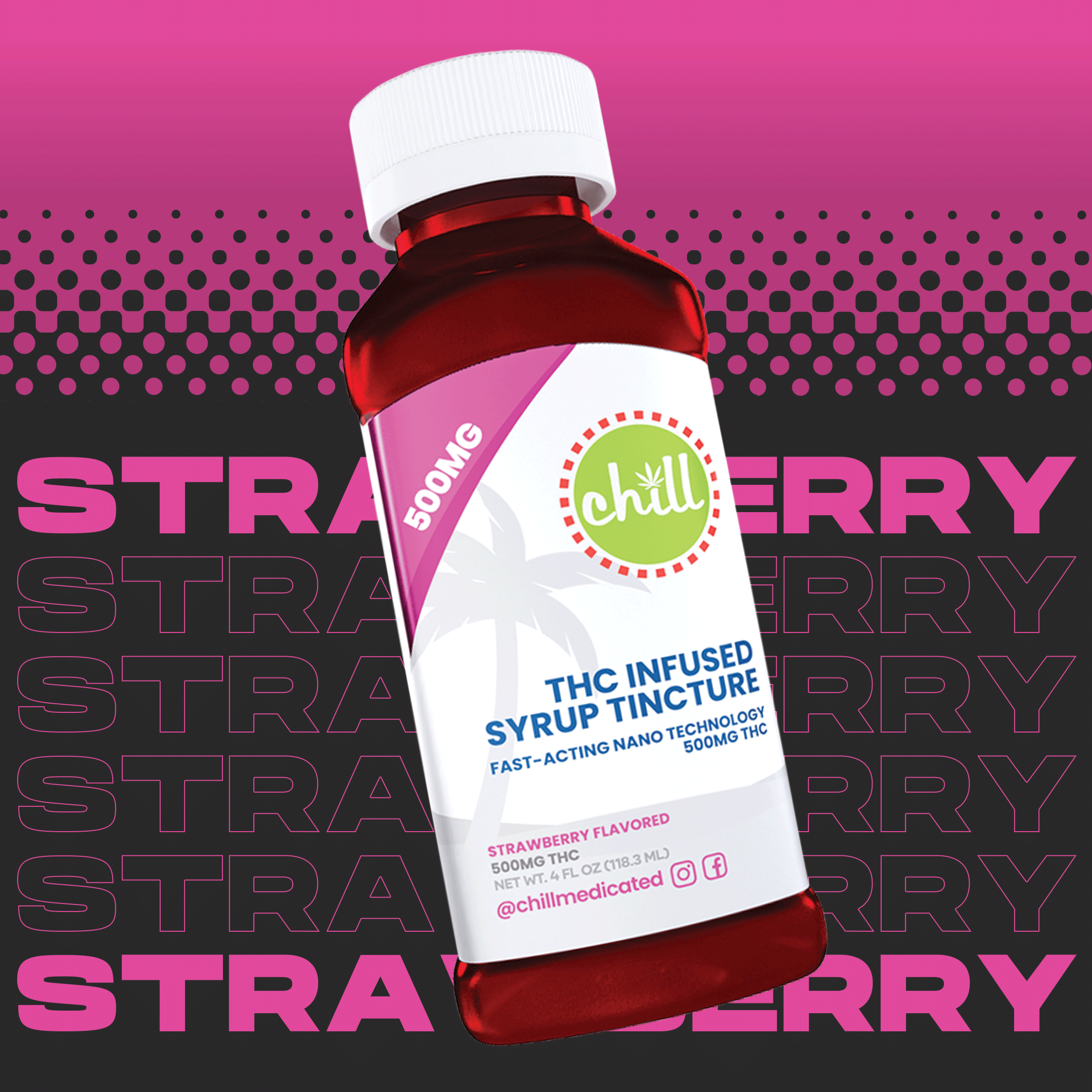 Photograph of product: Strawberry Syrup | 120ml | 500mg