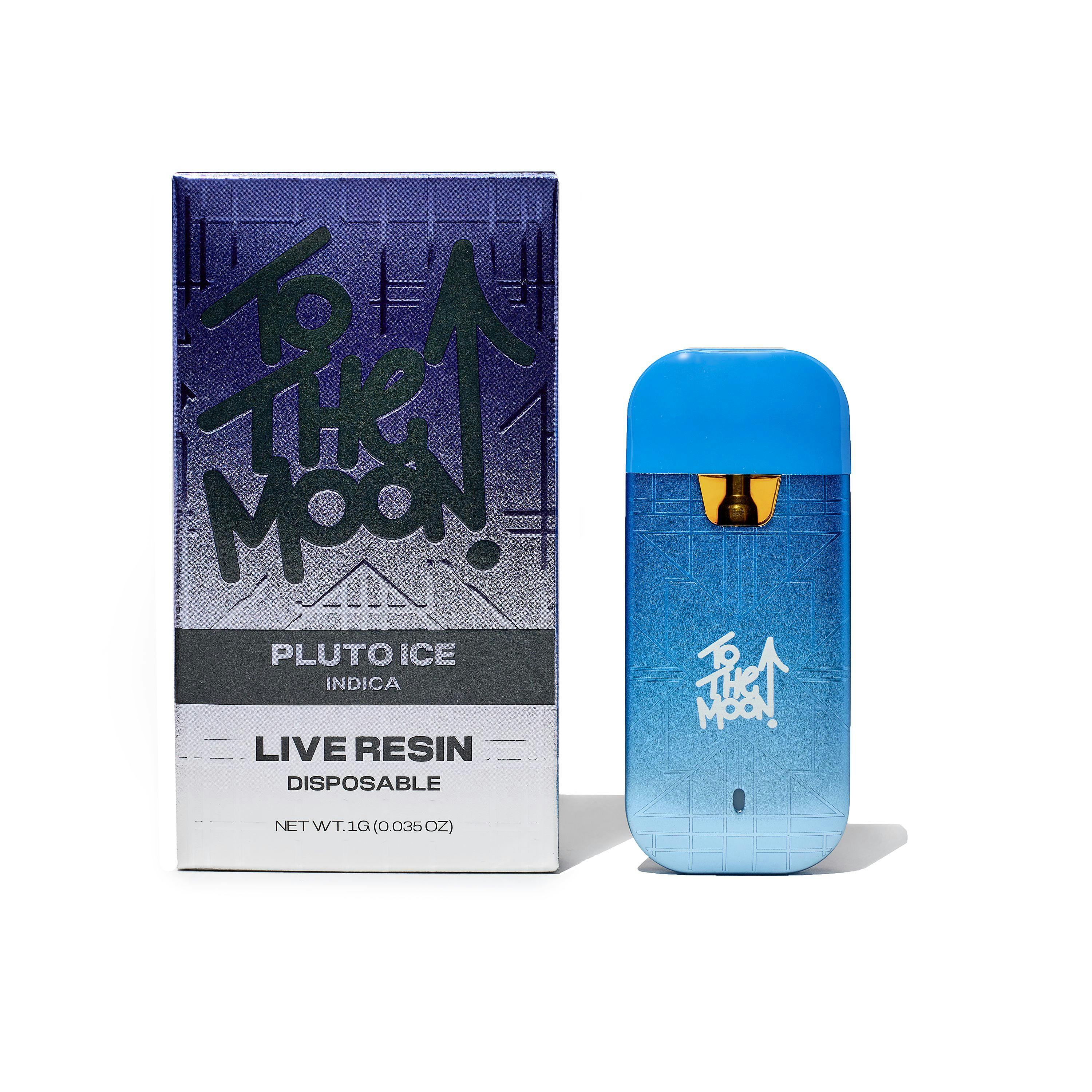 Photograph of product: TO THE MOON Pluto Ice Live Resin 1g Disposable