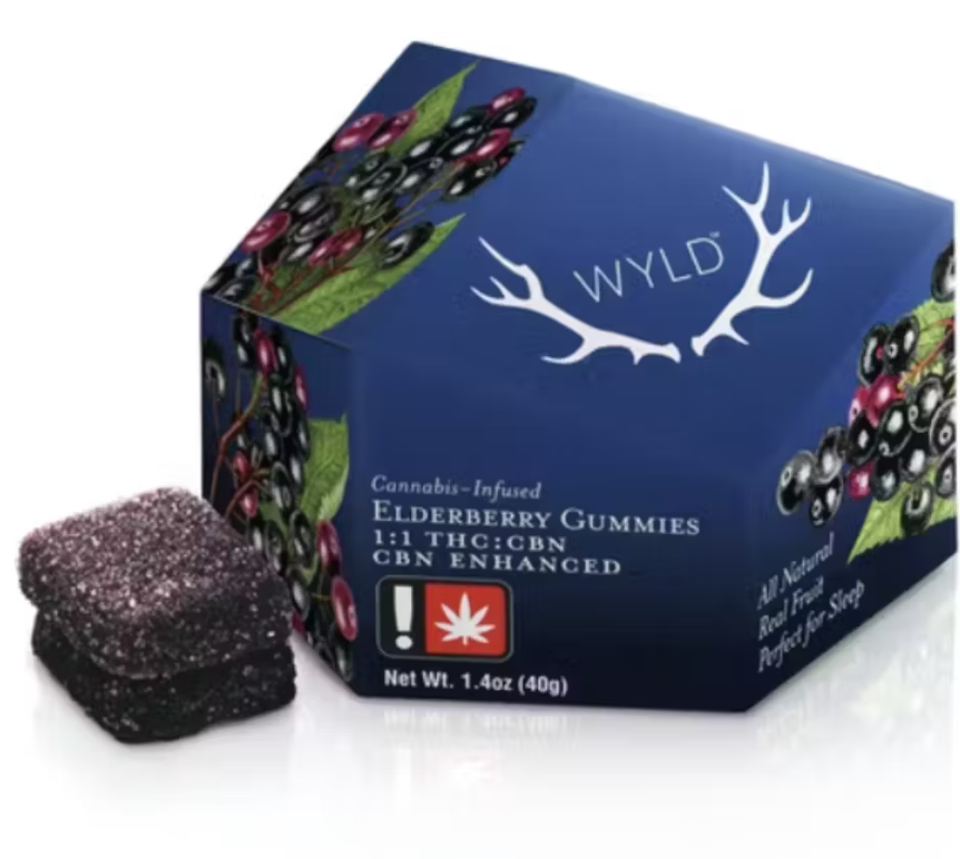 Photograph of product: Gummies | Wyld | Elderberry [2:1 TH-oui:CBN] [20pk]