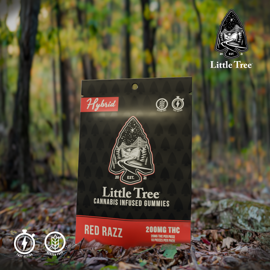 Photograph of product: Red Razz Gummies 4x50mg