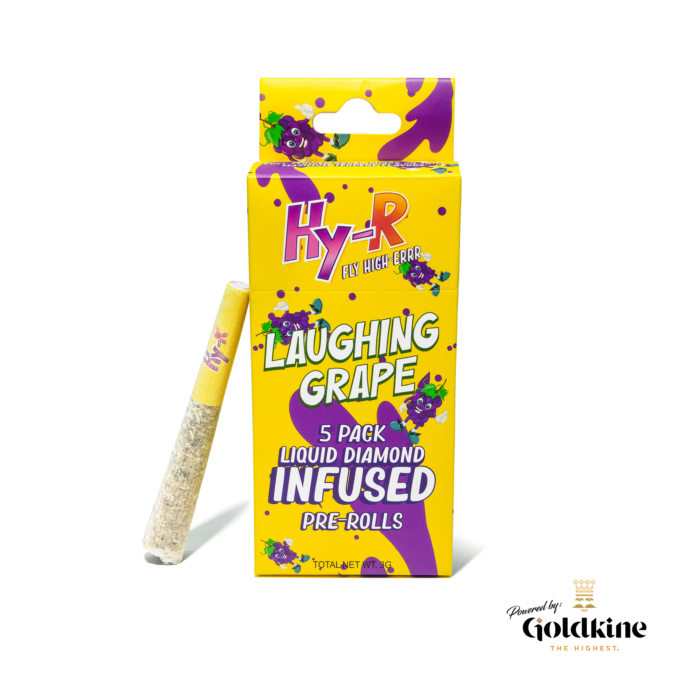 Photograph of product: Hy-R - Laughing Grape - (5x.6g) Infused Pre-Rolls