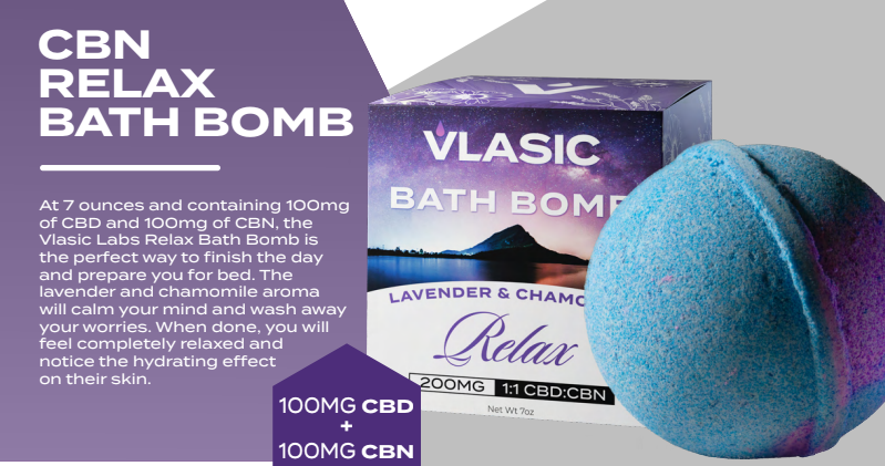 Photograph of product: Vlasic CBN Relax Bath Bomb 100mg CBD + 100mg CBN