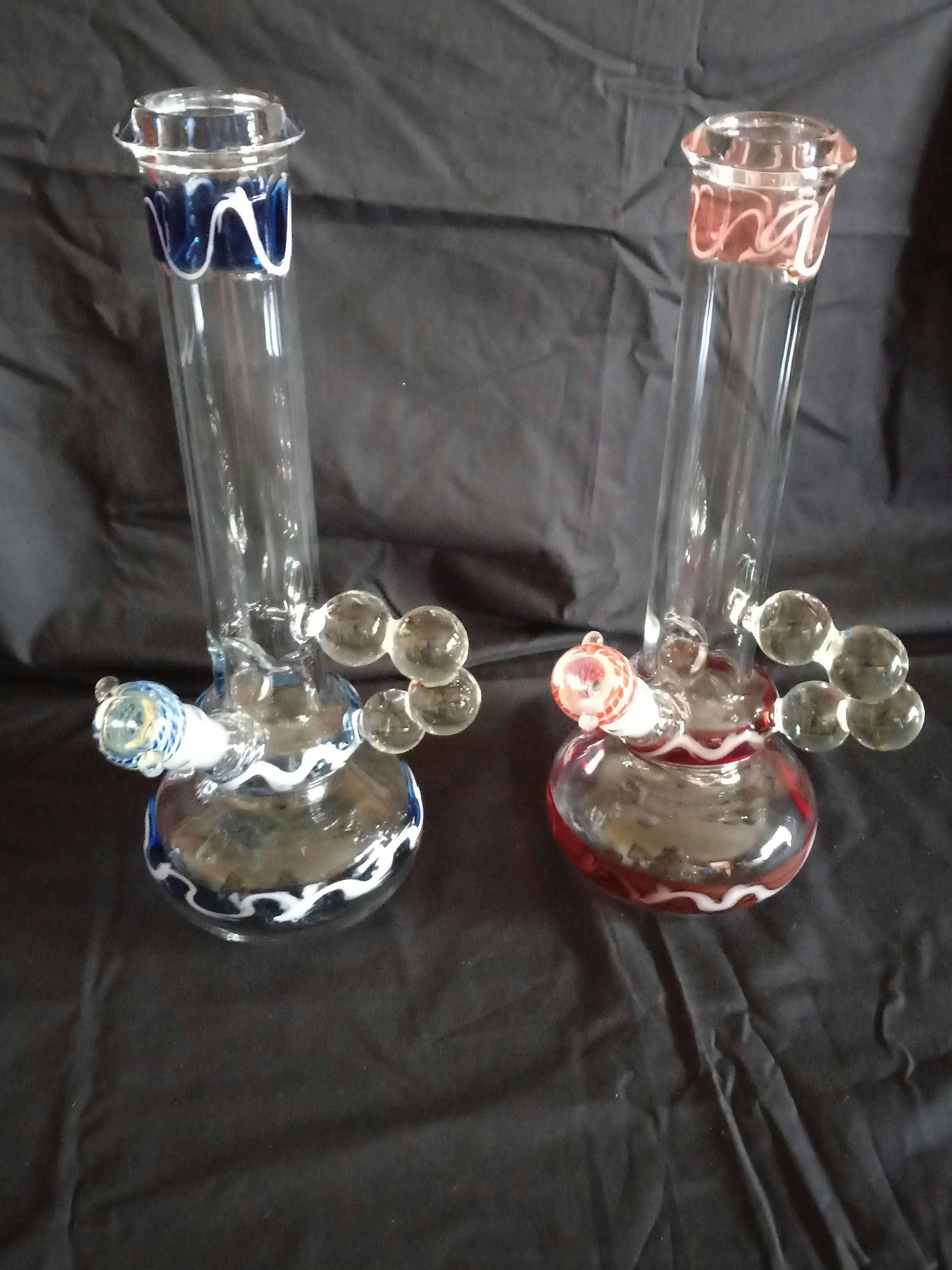 Photograph of product: 12" CUSTOM MARBLE HANDLE TUBE WITH BUBBLE