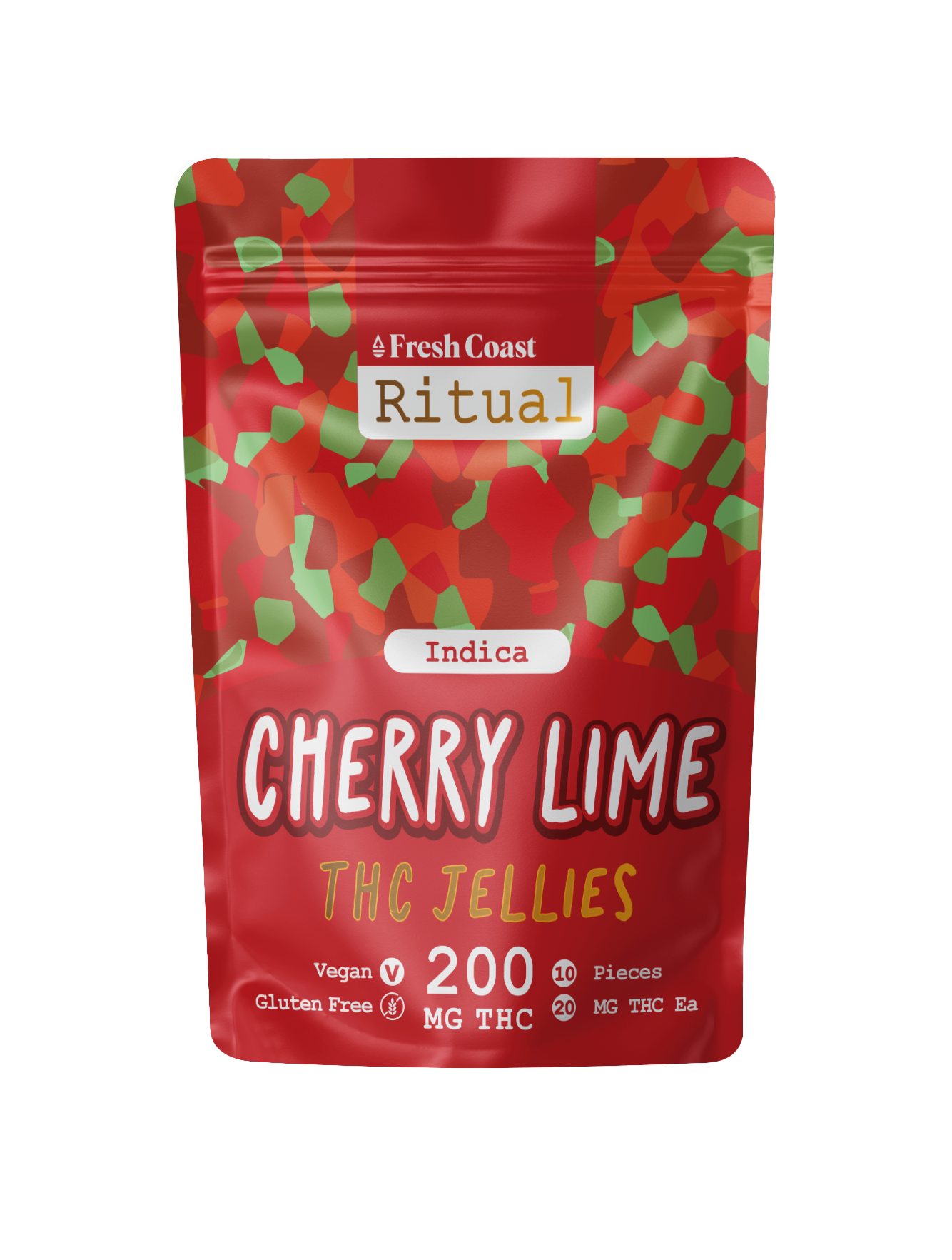 Photograph of product: Cherry Lime | Jellies Vegan 200MG Gummies | Ritual