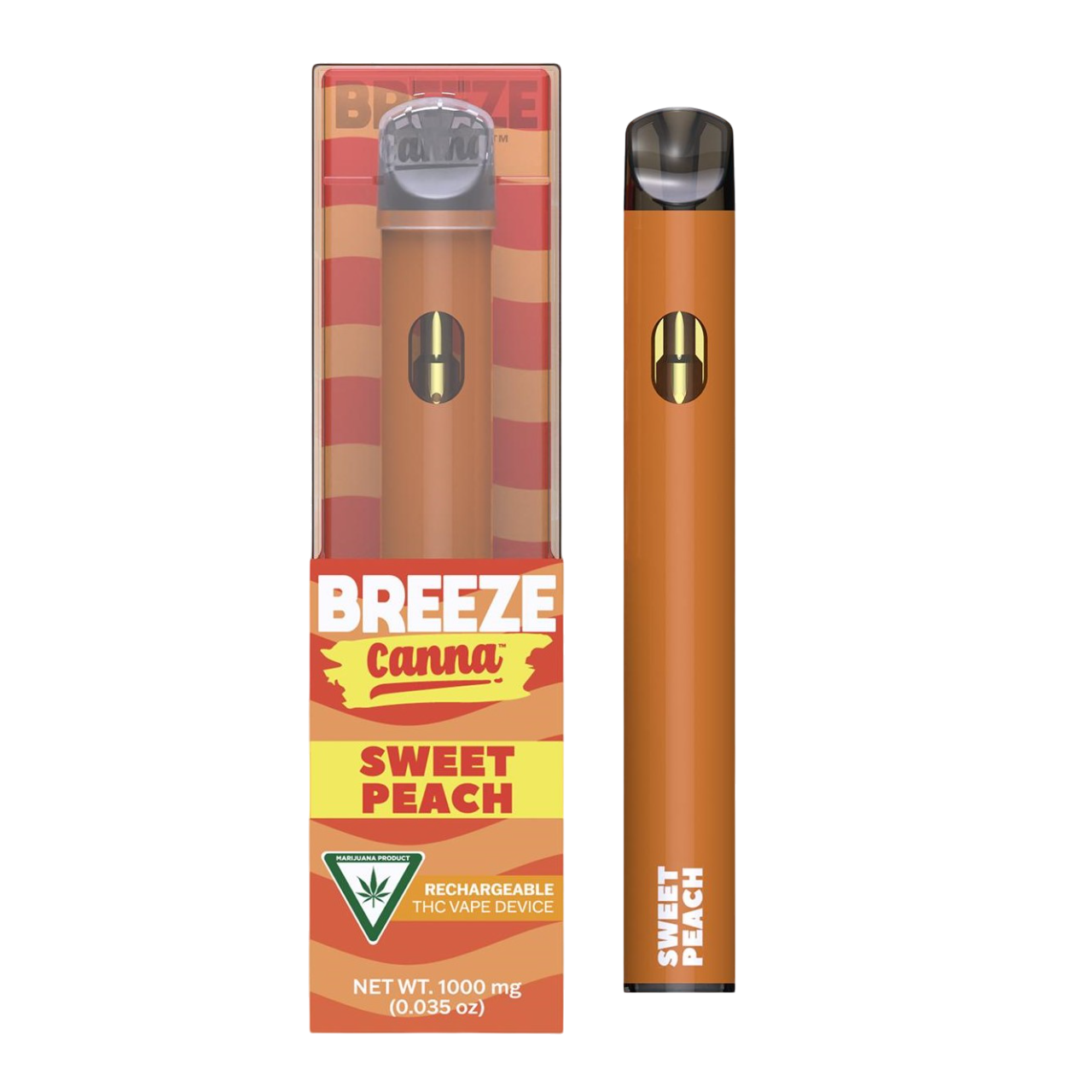 Photograph of product: Breeze Sweet Peach All-In-One Vape | 1g