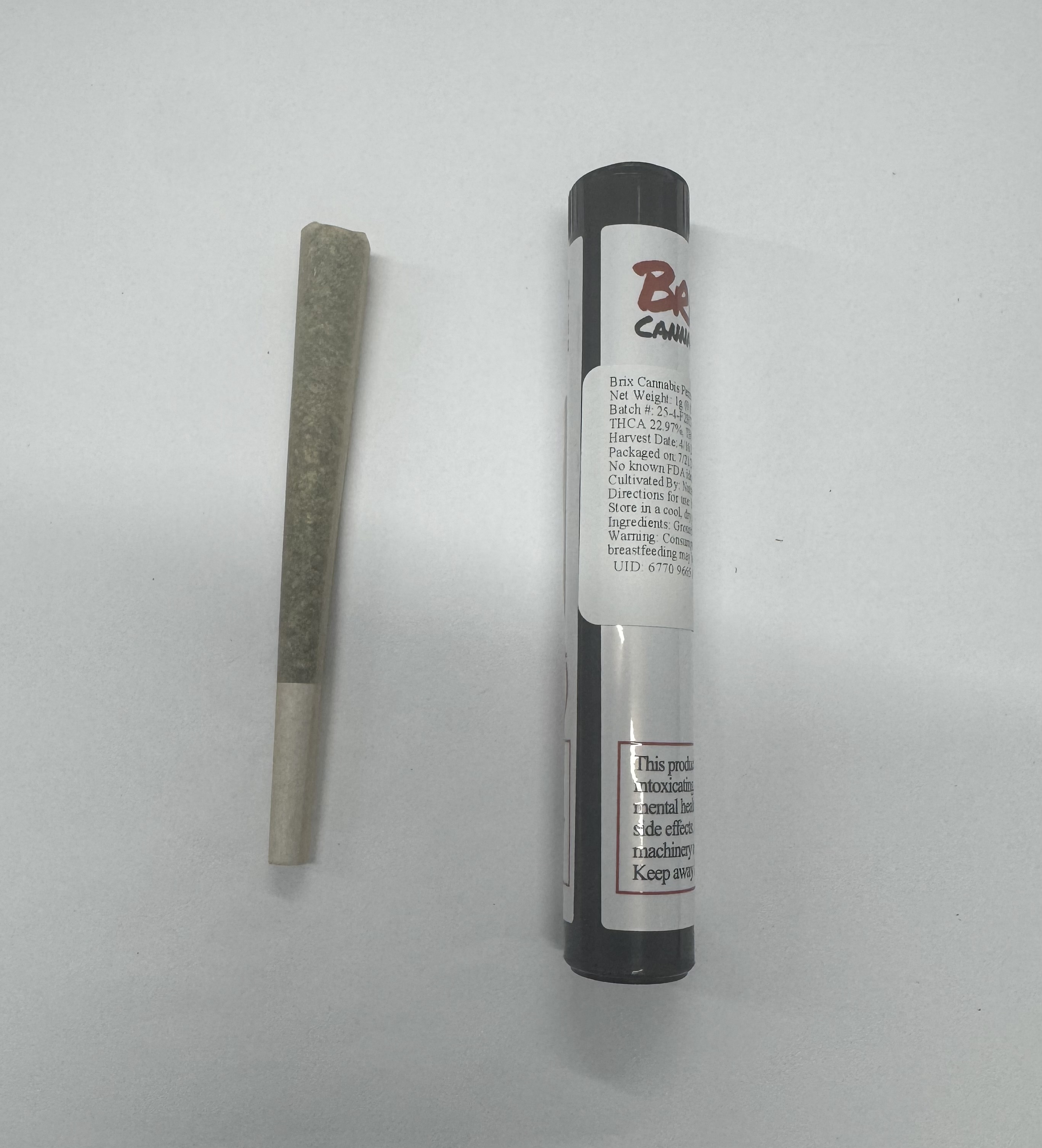 Photograph of product: Permanent Marker | 1g Pre-Roll (I) | 00328