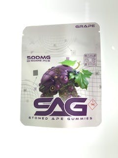 Photograph of product: Stoned Ape Grape 500MG Med Gummies