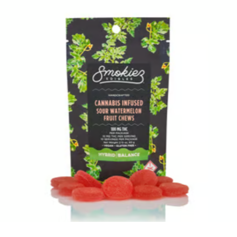 Photograph of product: Sour Watermelon Fruit Chews 10Pk - Hybrid (GF)(V)