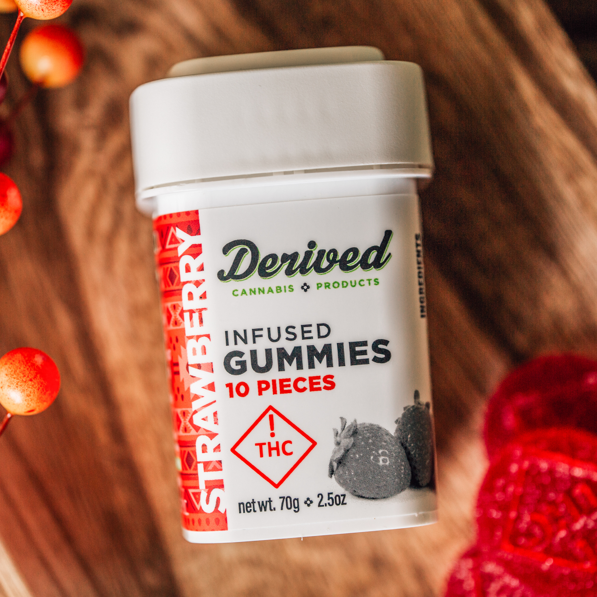 Photograph of product: Strawberry Gummies [S] | 100mg