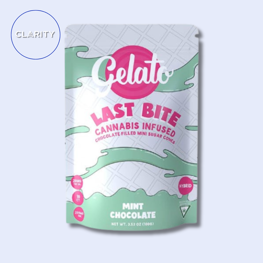 Photograph of product: Gelato | 200mg Last Bites Cones | Mint Chocolate
