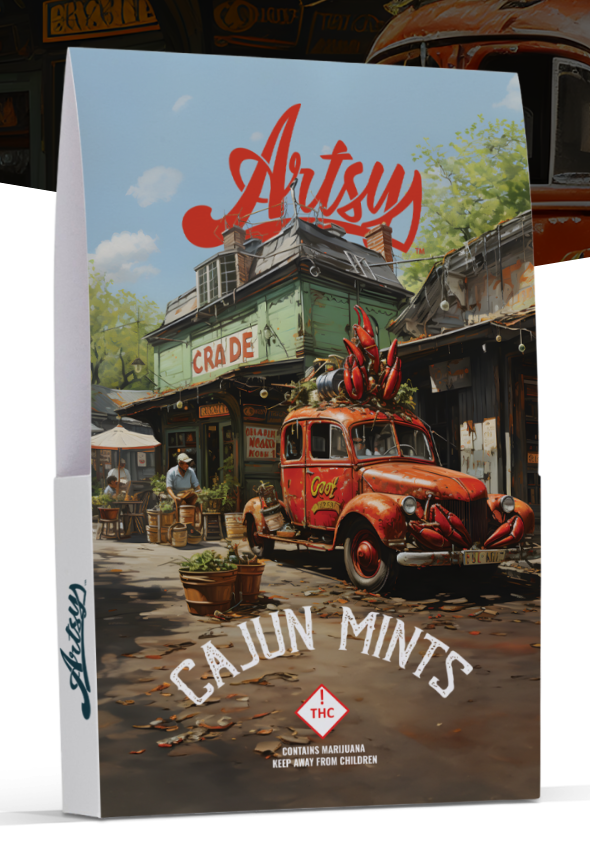 Photograph of Product: Artsy - Pre-Packed - Cajun Mints (I/H) - 14g