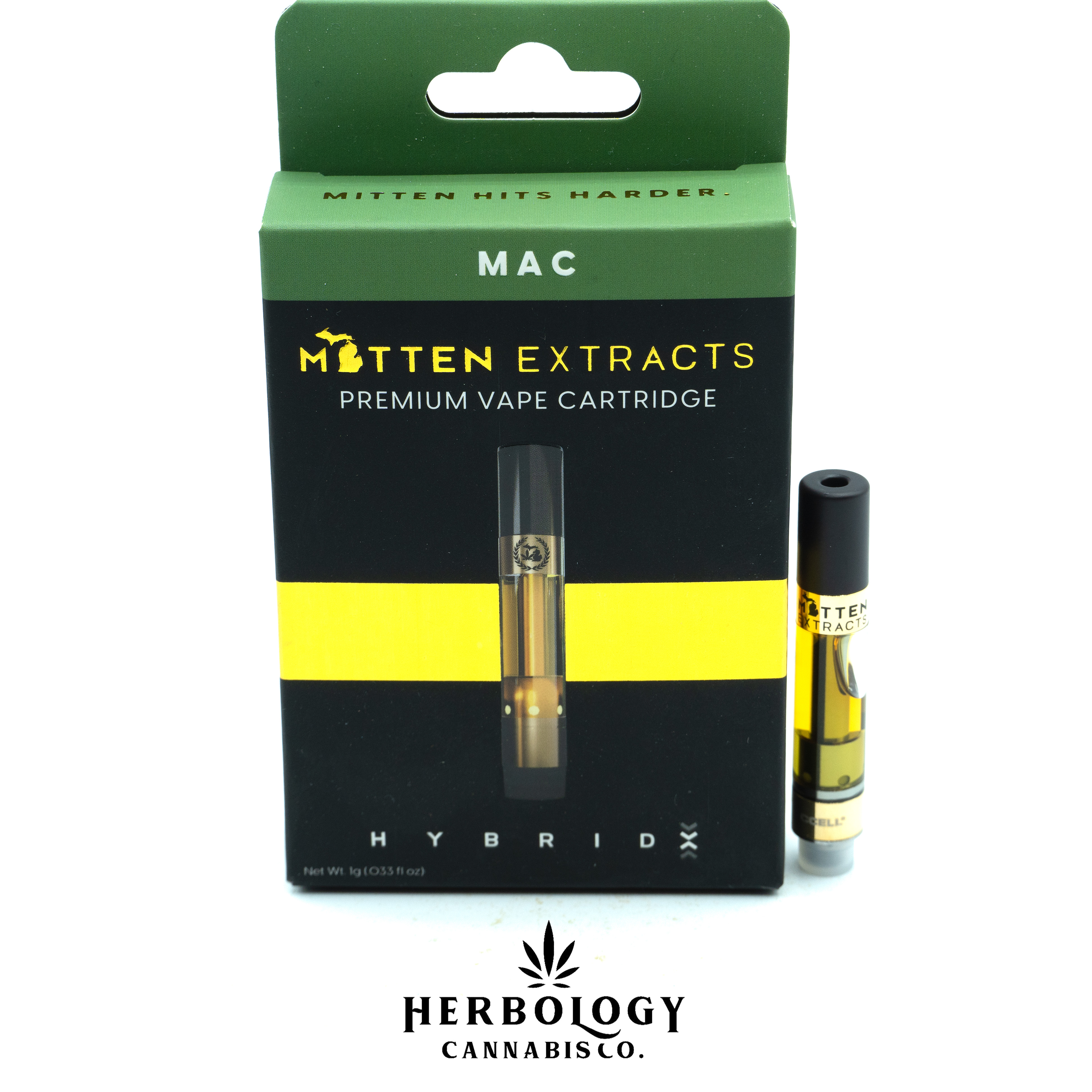 Photograph of product: Mitten Extracts | Distillate 510 Cart | Mango Diesel | 1g
