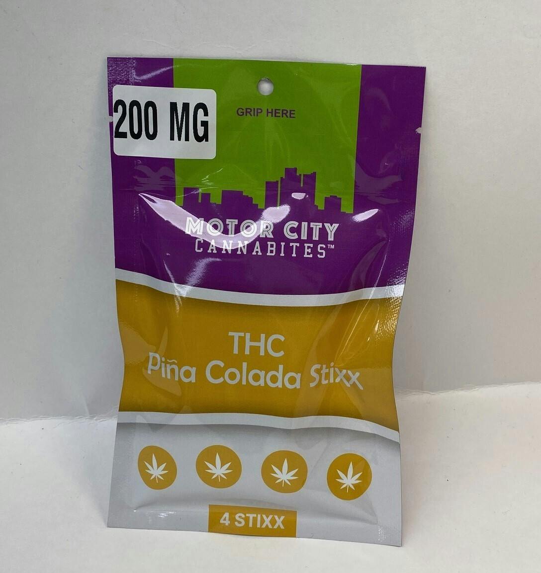 Photograph of product: Motor City Cannabites | Pina Colada Stixx | 200 mg