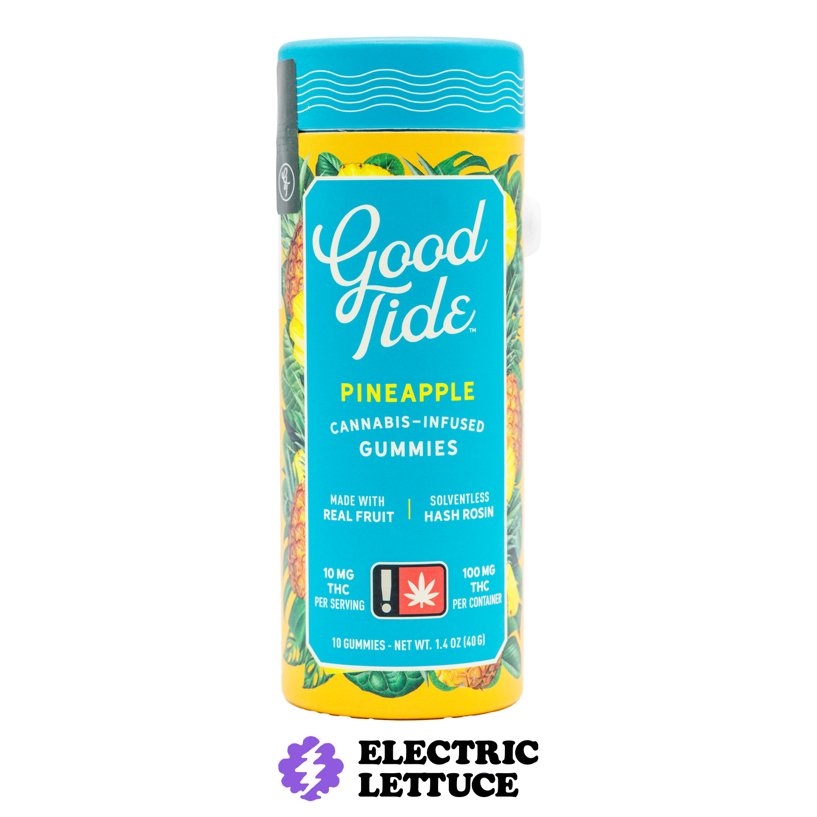 Photograph of product: Good Tides Pineapple Oui'd Solventless au chocolat Gummies 100mg