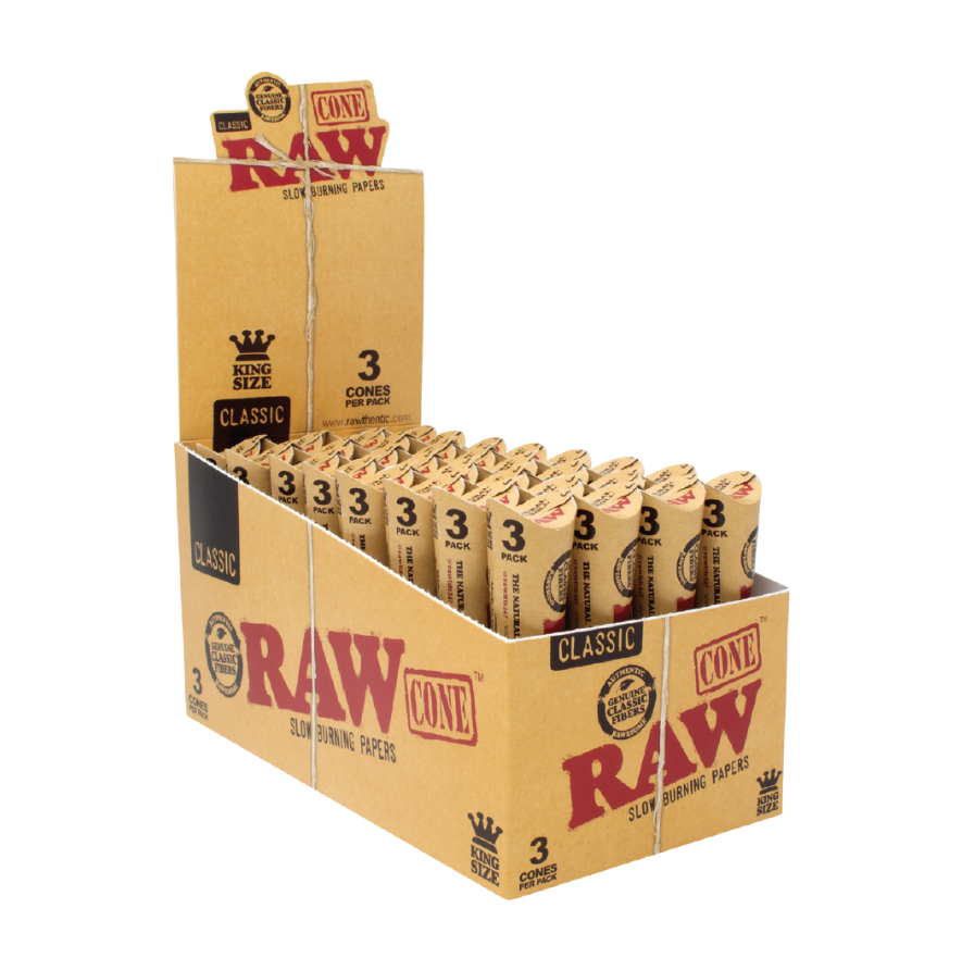 Photograph of product: RAW Classics | King Size Cones 3pk