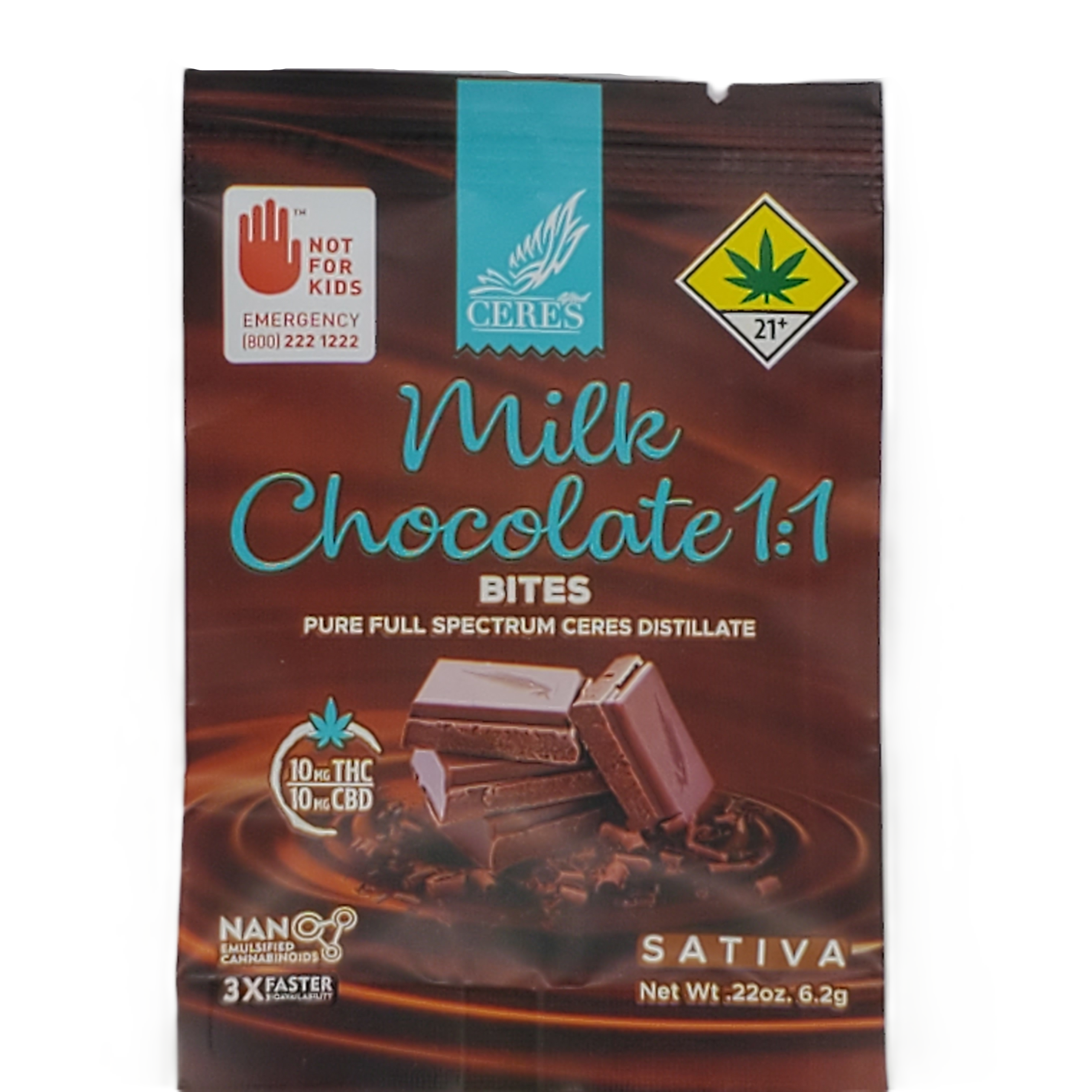 Photograph of product: Ceres Chocobites Oui'd Milk 1:1 Single 20mg