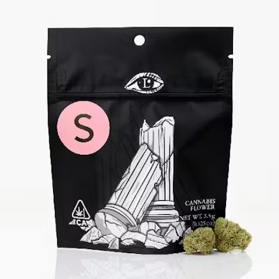 Photograph of product: 1/8 oz Durban Poison (Oui'd) Eyelle Black Label - Flower TH-oui:27% $12 or 2/$20 - 3.5g