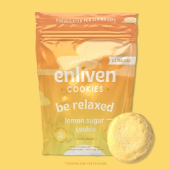Photograph of product: Enliven | Lemon Sugar Cookies 1:1 | 10pk/100mg
