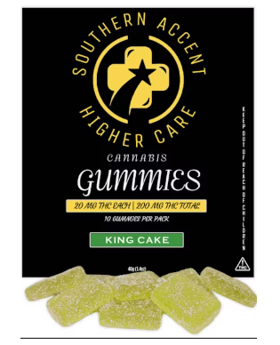 Photograph of product: Southern Sky | 200 mg | King Cake Distillate Gummies