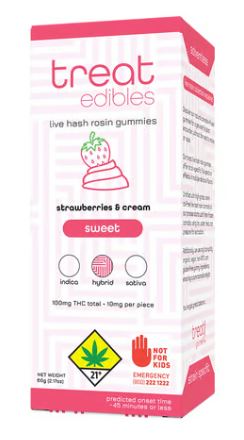Photograph of product: Strawberries and Cream au chocolat Rosin Gummies 1:1:1 (CBD:TH-oui:CBG)  | 10pk