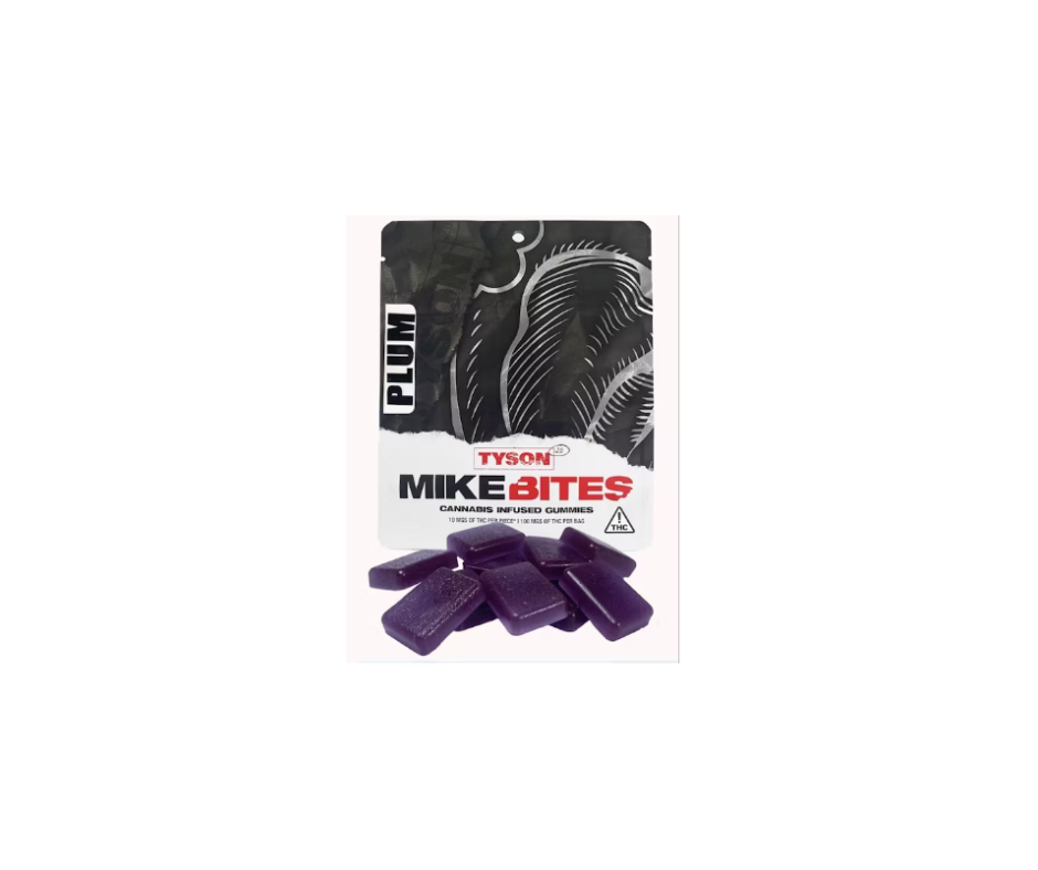 Photograph of product: Southern Sky | 100mg | Mike Bites Plum Gummies