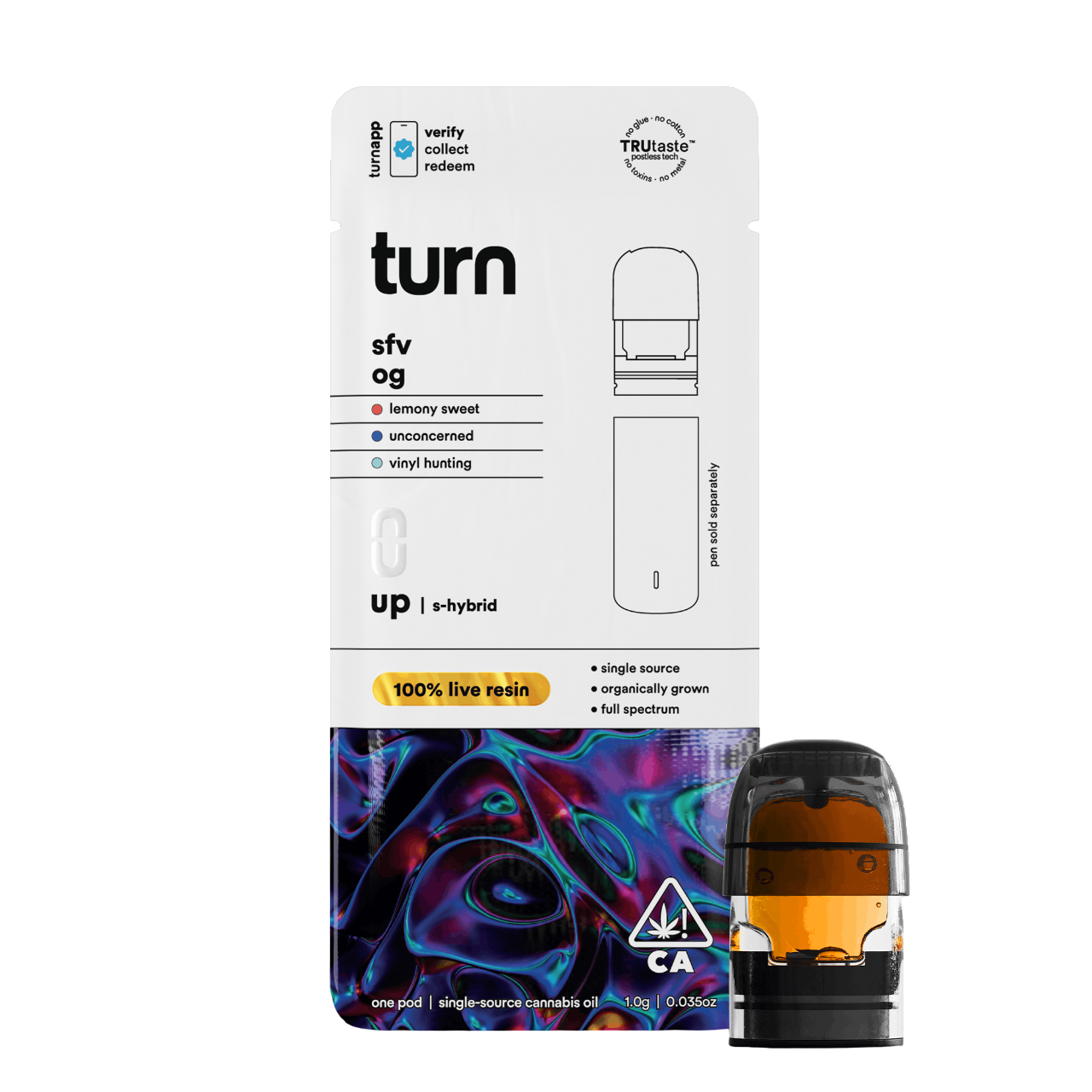 Photograph of product: SFV OG 1G LIVE RESIN POD