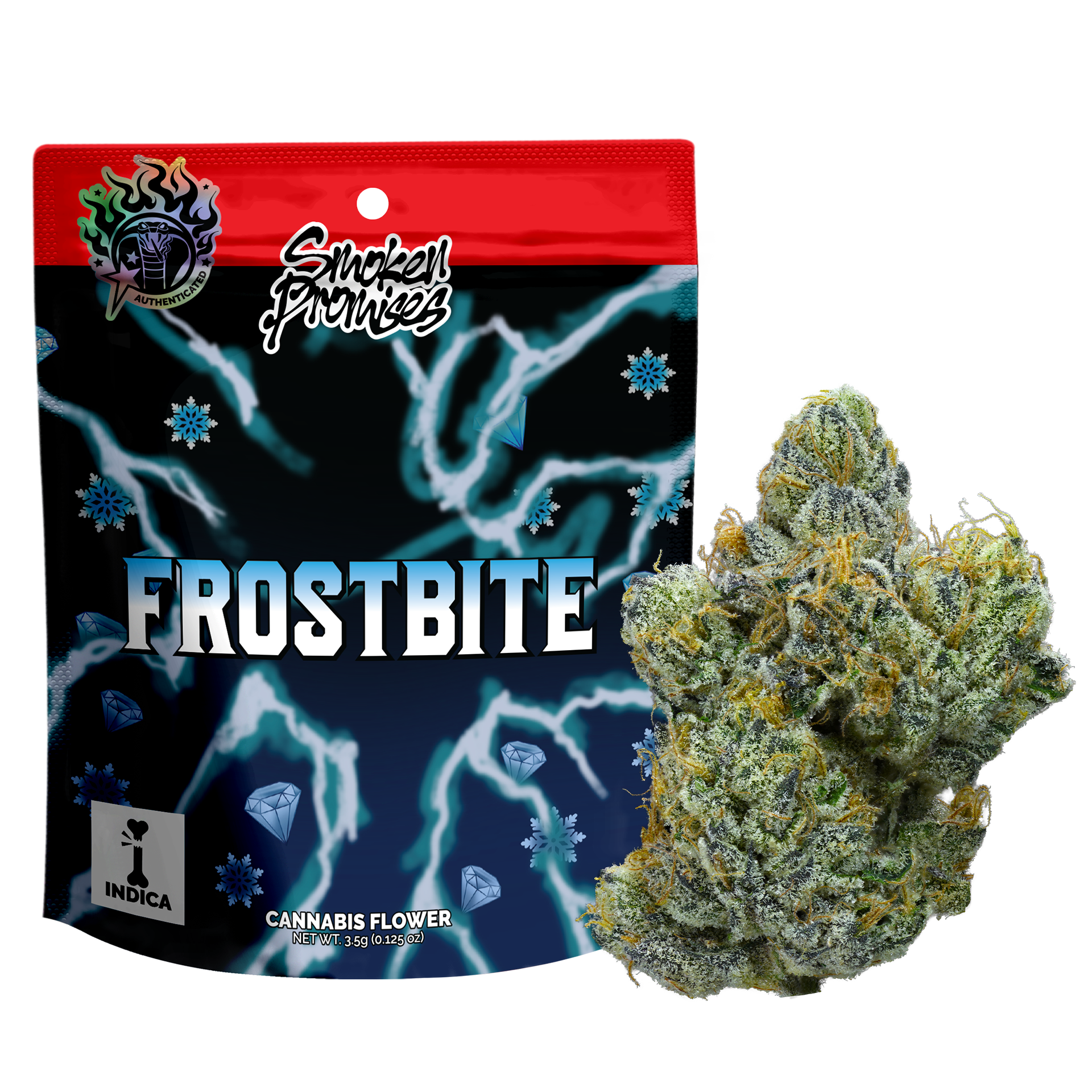 Photograph of product: Smoken Promises - Flower - Frostbite (I) - 3.5g