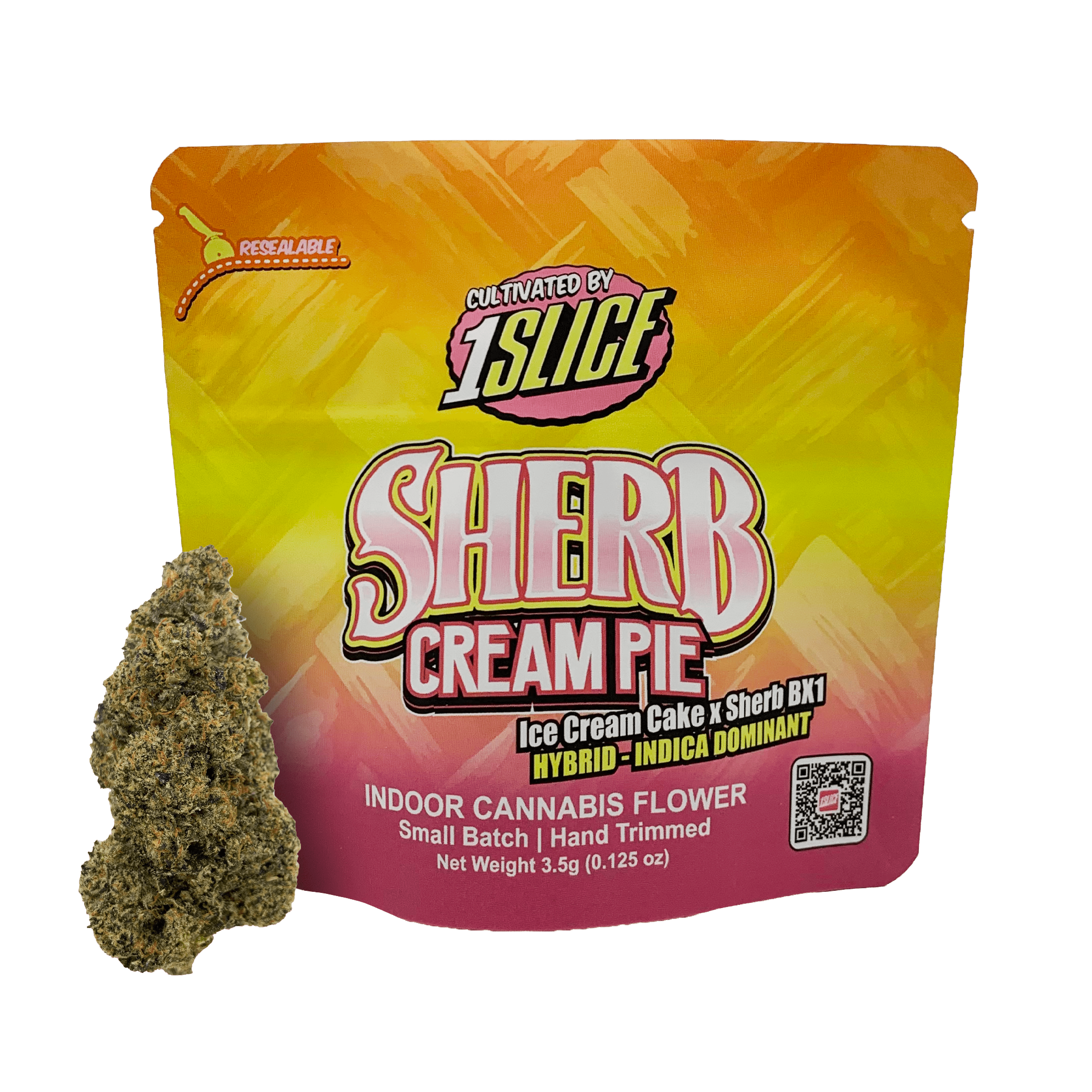 Photograph of product: 1Slice | Bag | Sherb Cream Pie | 3.5g