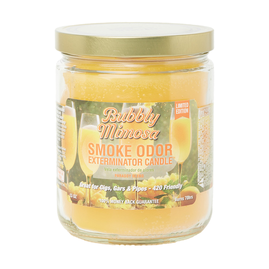 Photograph of product: Bubbly Mimosa Smoke Odor Exterminator Candle