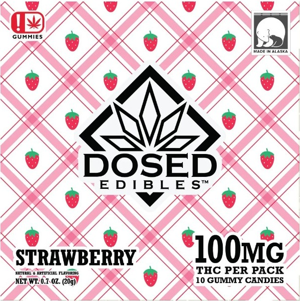 Photograph of product: Strawberry (100mg) Gummies by Dosed