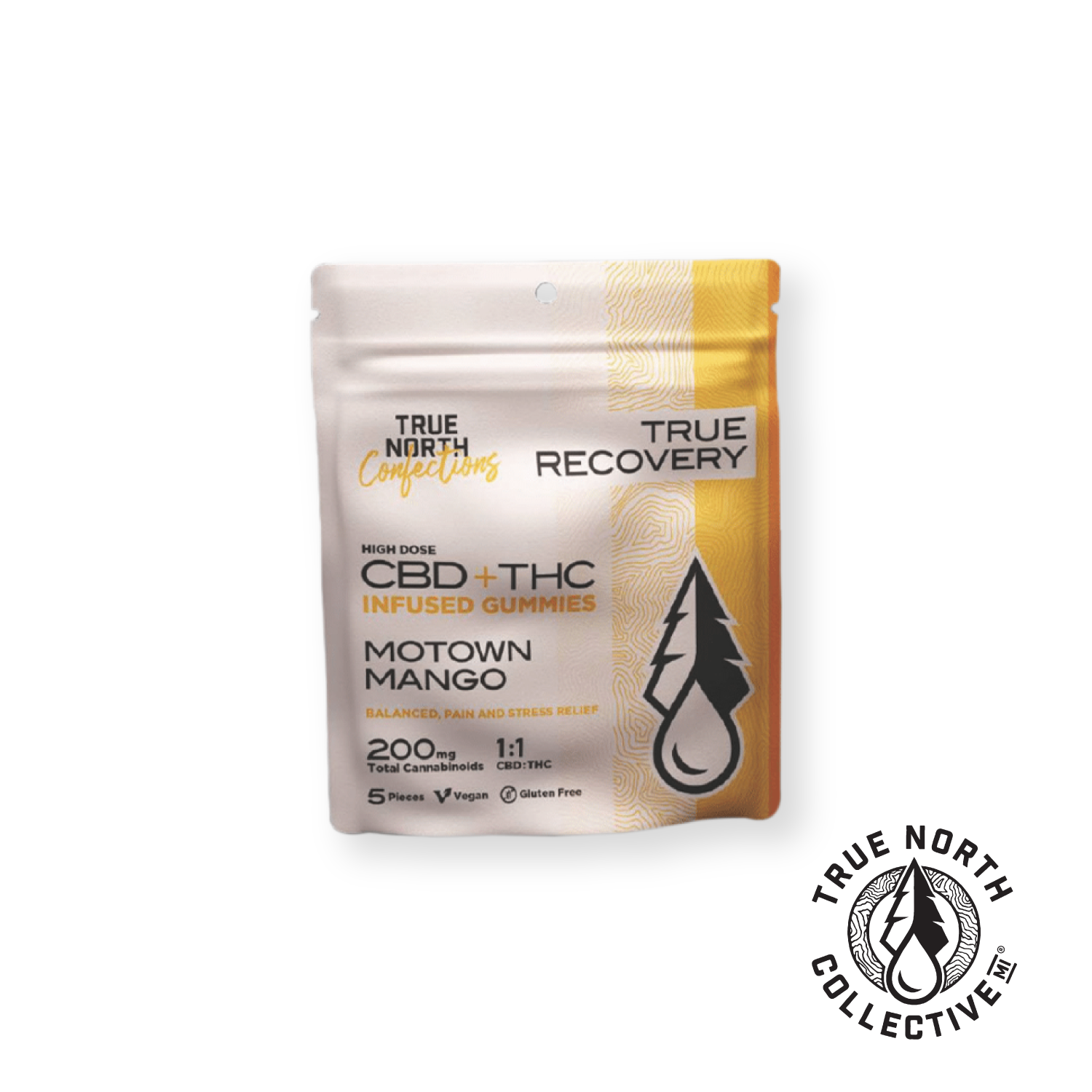 Photograph of product: Motown Mango Distillate Gummies 1:1 TH-oui:CBD | 200mg