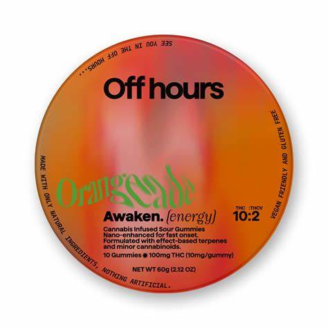 Photograph of product: OFF HOURS | Orangeade | 10 Pk 100mg | Gummies