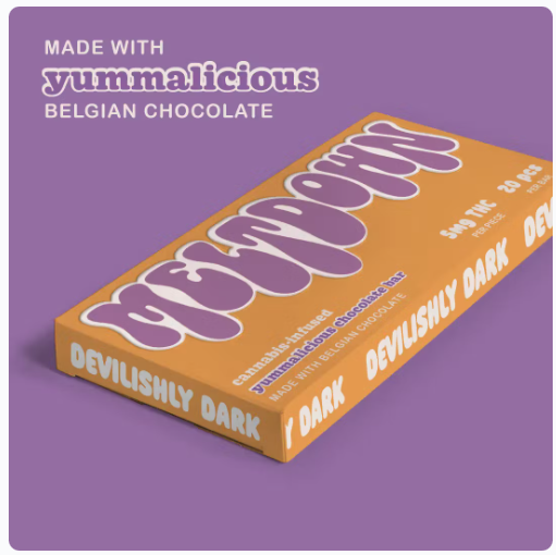 Photograph of product: Chocolate Bar - Devilishly Dark - 20 Pcs - 100mg