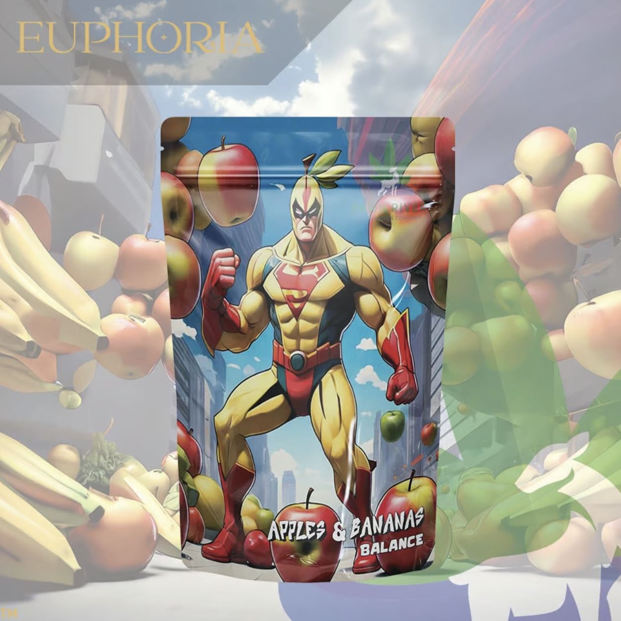 Photograph of product: Euphoria - 1oz - Apples and Bananas - 25.52% - 28g
