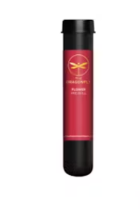 Photograph of product: Dragonfly: Strawberry Kiwi 1.25G Infused PreRoll