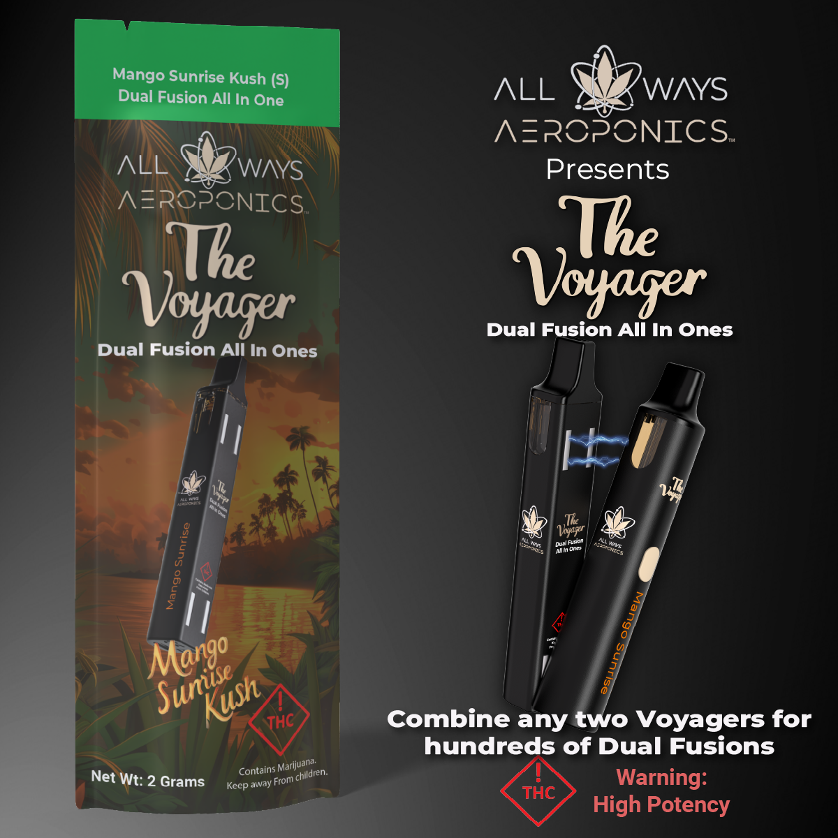 Photograph of product: AWA Voyager Dual Fusion - Mango Sunrise Kush