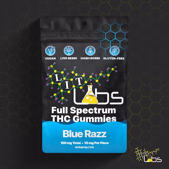 Photograph of product: Rec Lit Labs - Blue Razz 100mg Full Spec