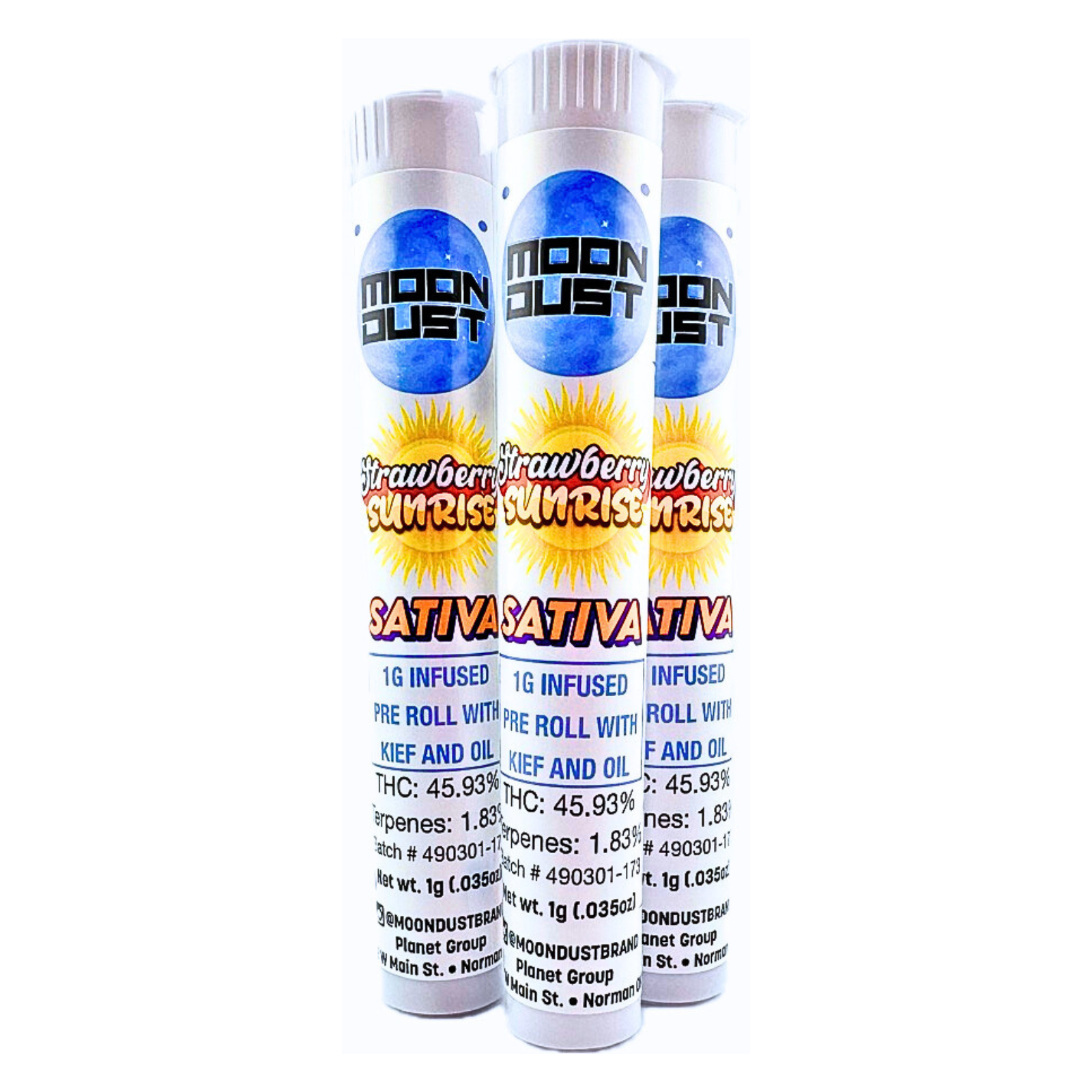 Photograph of product: PRE ROLL MD STRAWBERRY SUNRISE INFUSED
