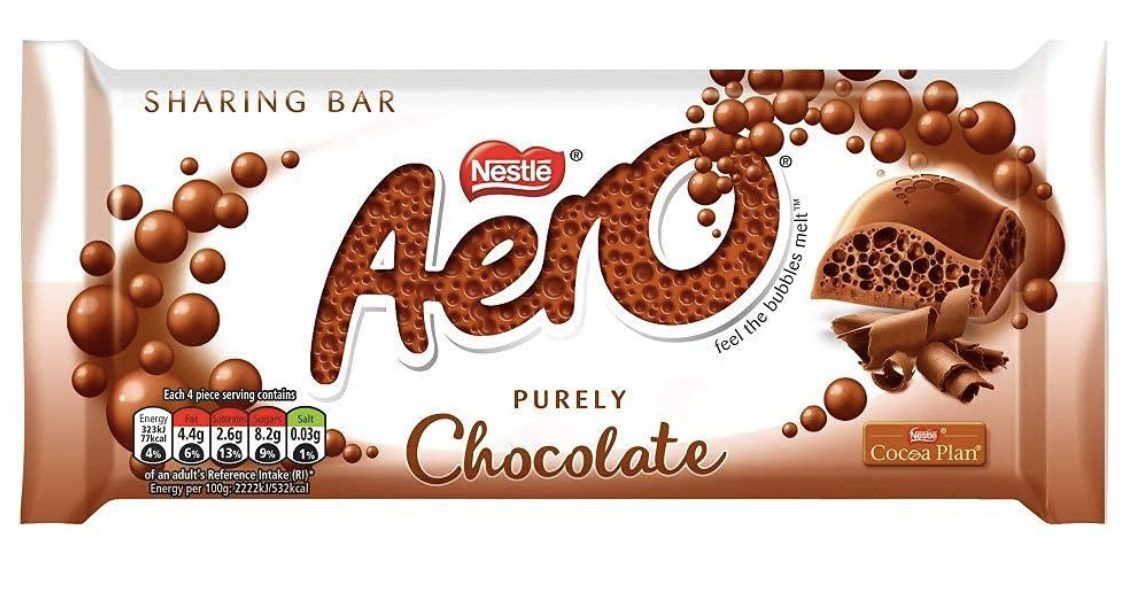 Photograph of product: AERO CHCOCOLATE BAR
