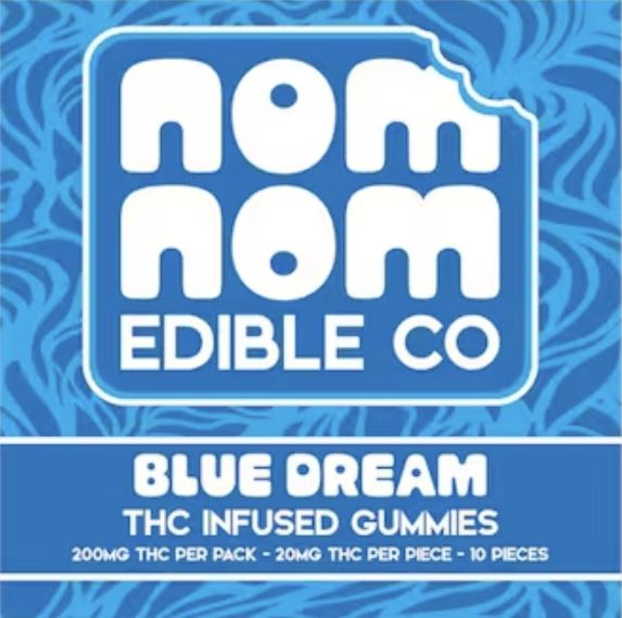 Photograph of Product: Nom Nom Gummies - Blue Dream - 200mg