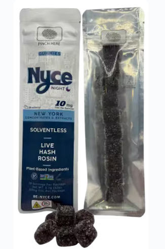 Photograph of product: Nyce: Blueberry Night Gummies