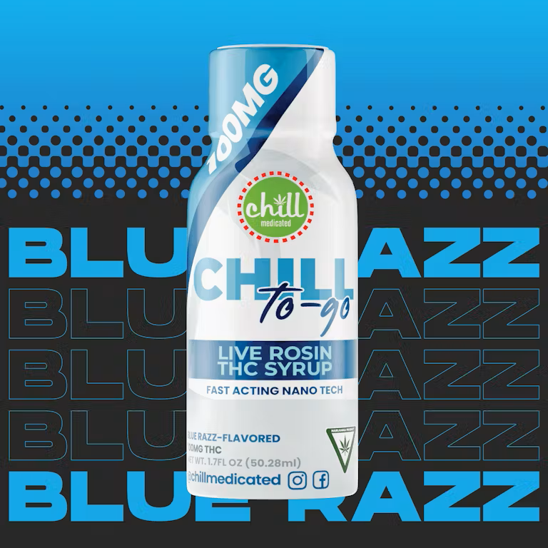 Photograph of product: CHILL | SYRUP TO GO | BLUE RAZZ | 100MG