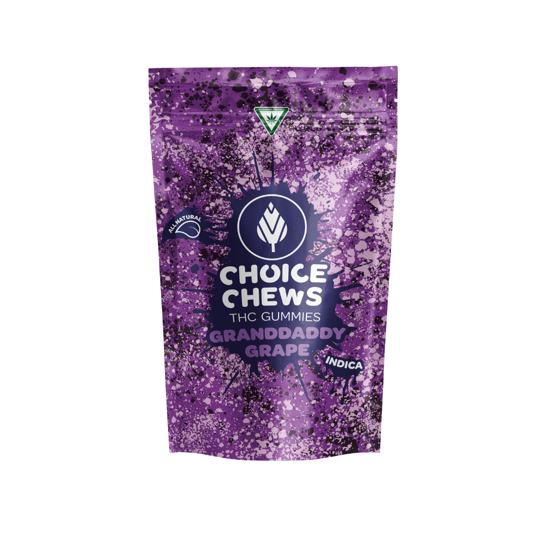 Photograph of product: Choice | Chews Granddaddy Grape Gummies | 10x20mg | 200mg