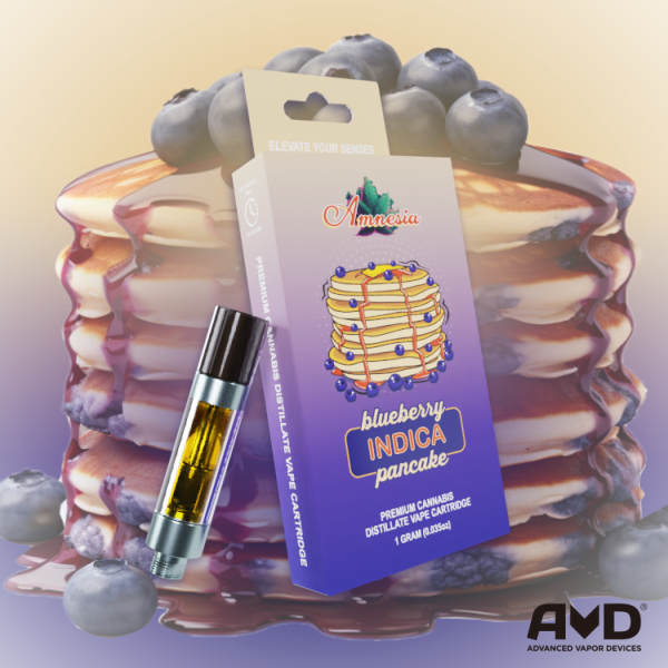 Photograph of product: Amnesia 1g Cart Blueberry Pancake
