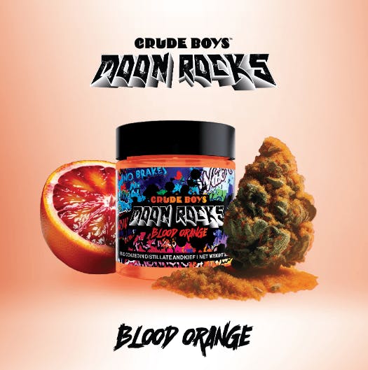 Photograph of product: Blood Orange 3.5g PP Moon Rocks by Crude Boys