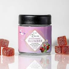 Photograph of Product: 100mg Strawberry Slumber Gummies | Rosie's